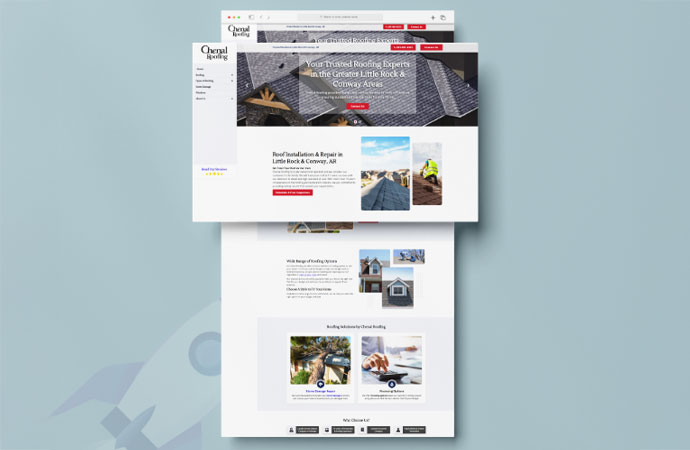 Chenal roofing website view