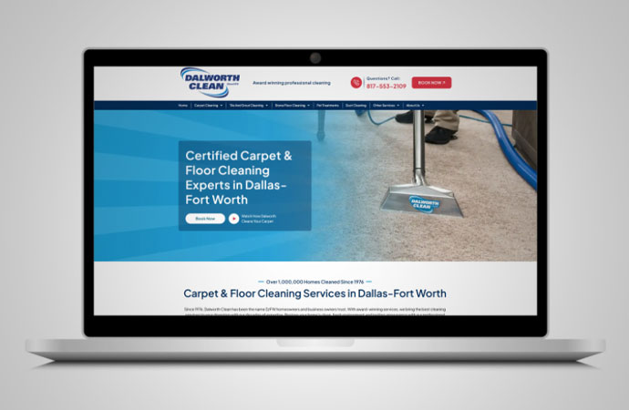 Dalworth cleaning website preview