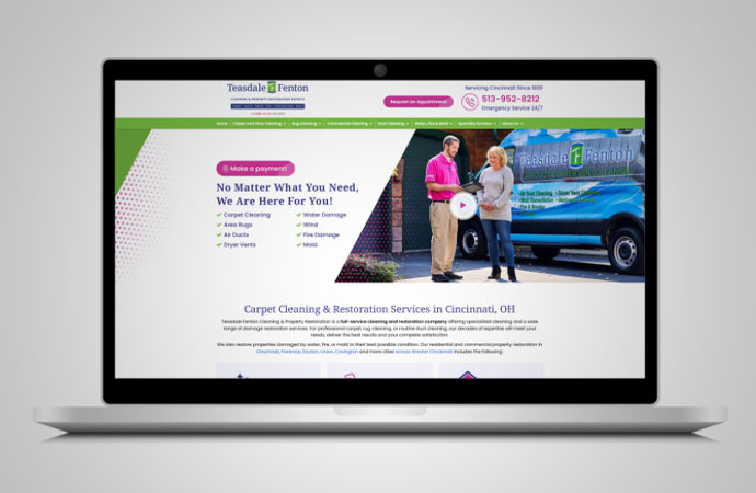 Teasdale Fenton Cleaning website preview