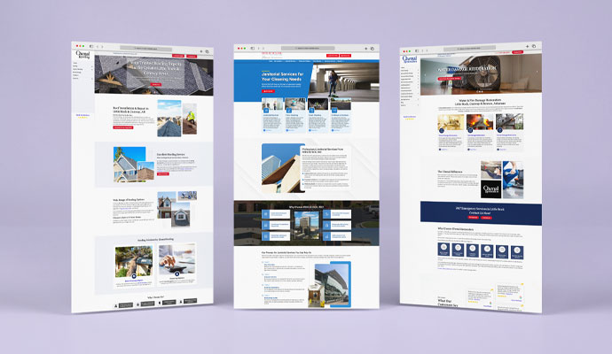 Collage of custom website's view