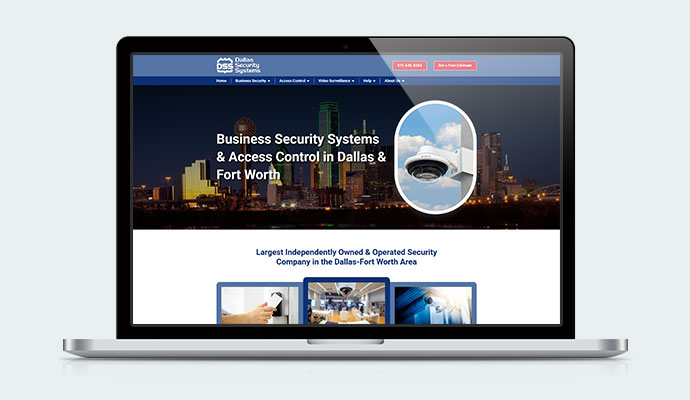 Dallas Security Systems website mockup