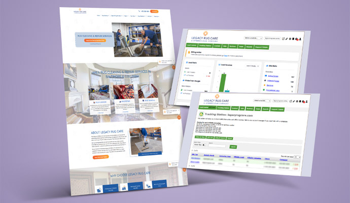 Duct cleaning website on Jupiter platform