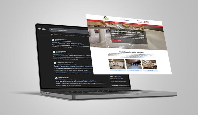 Galaxy SEO website view in laptop