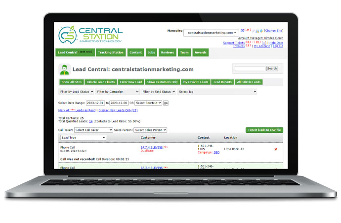 Lead Management Screen