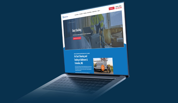 Hydro Clean Ducts website mockup