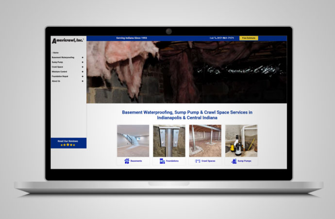 Americrawl website preview