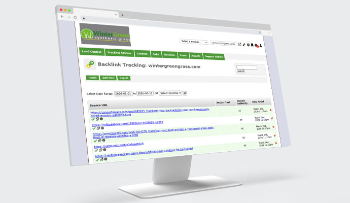Backlinks on Galaxy SEO CMS platform