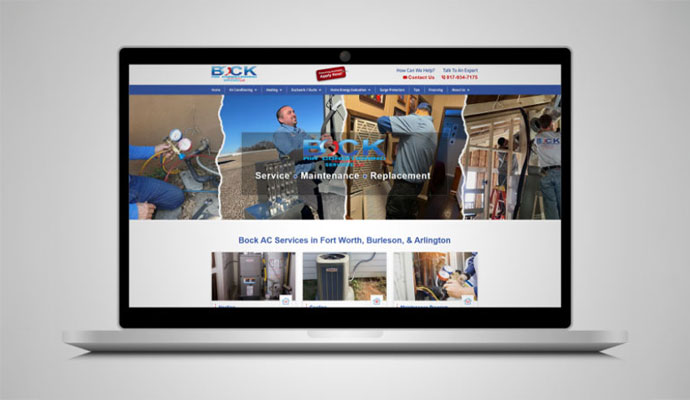 Bock Air Conditioning Services website preview