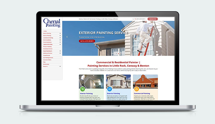 Chenal Painting website mockup