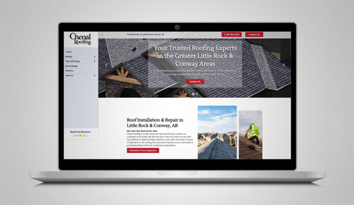 Chenal Roofing website preview