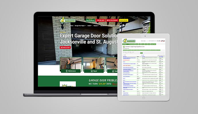 Content development for garage door companies