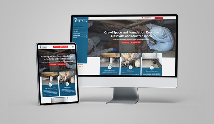 Desktop and mobile view of newly developed website