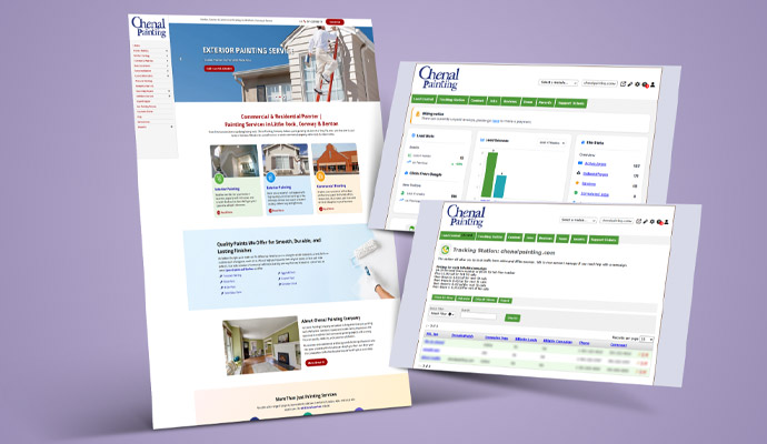 Leads on Chenal Painting website