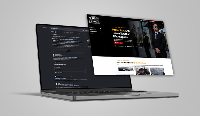 Local SEO search engine rankings for security guard services