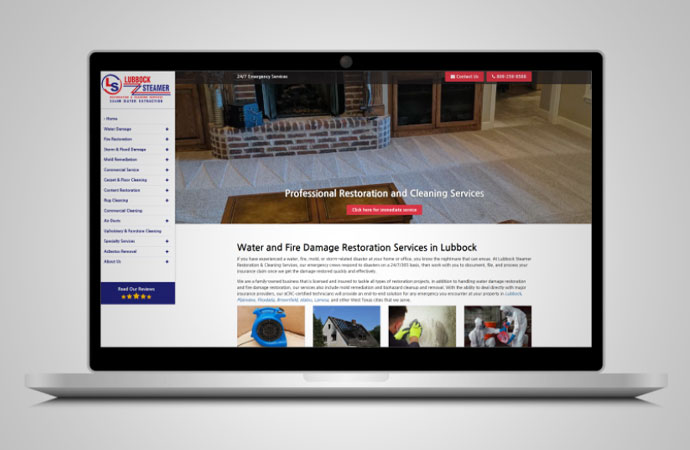 Lubbock Steamer Cleaning & Restoration website preview