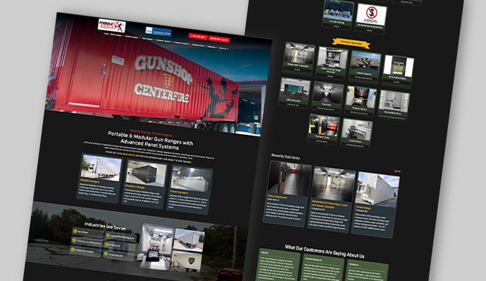 Mobile Range Technologies website design layout