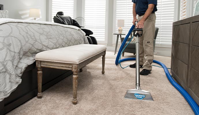 Residential carpet cleaning service with professional equipment