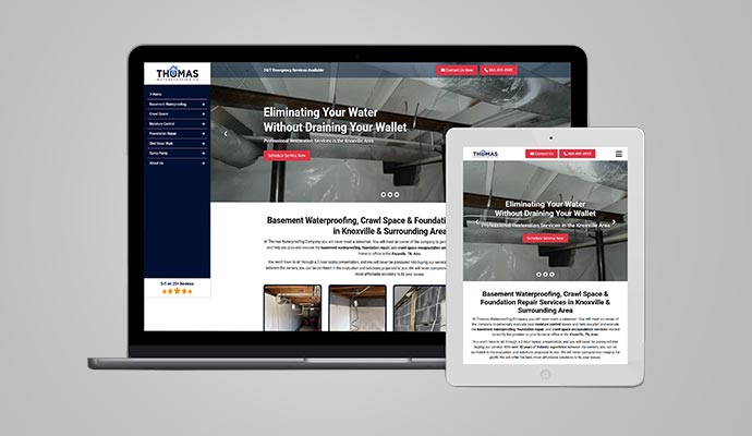 View of a web page with content