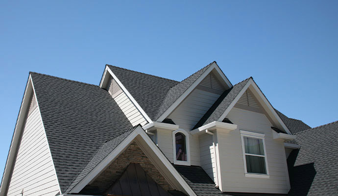 Installed roof on the house