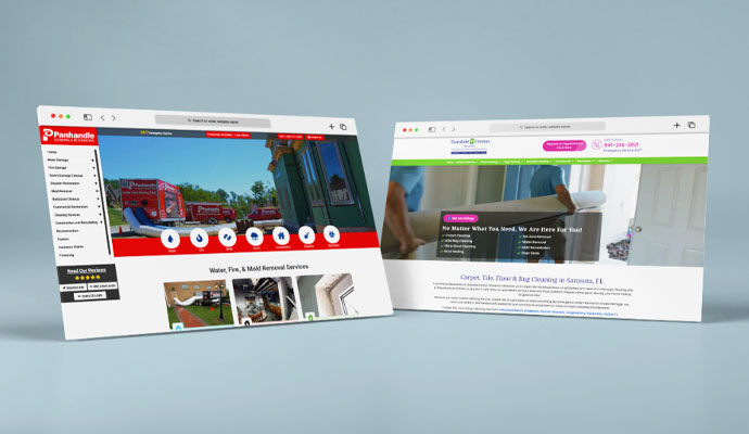 Mockup view of Teasdale and Panhandle home page