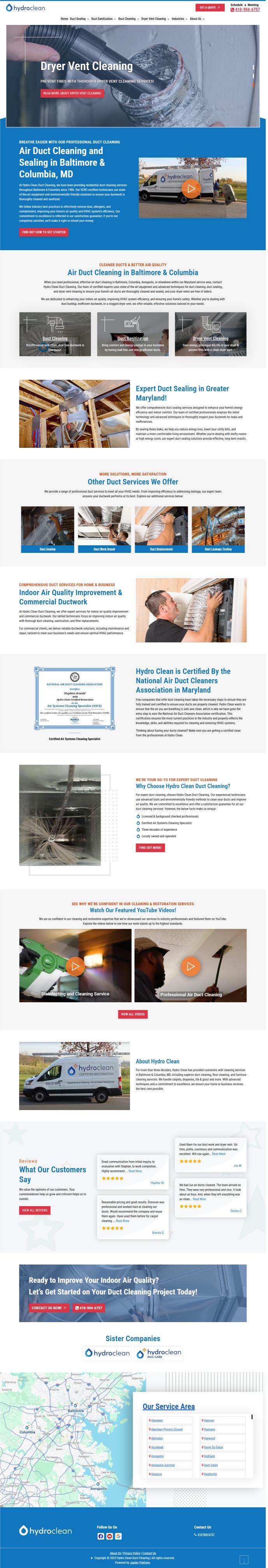 Hydro Clean Duct Cleaning