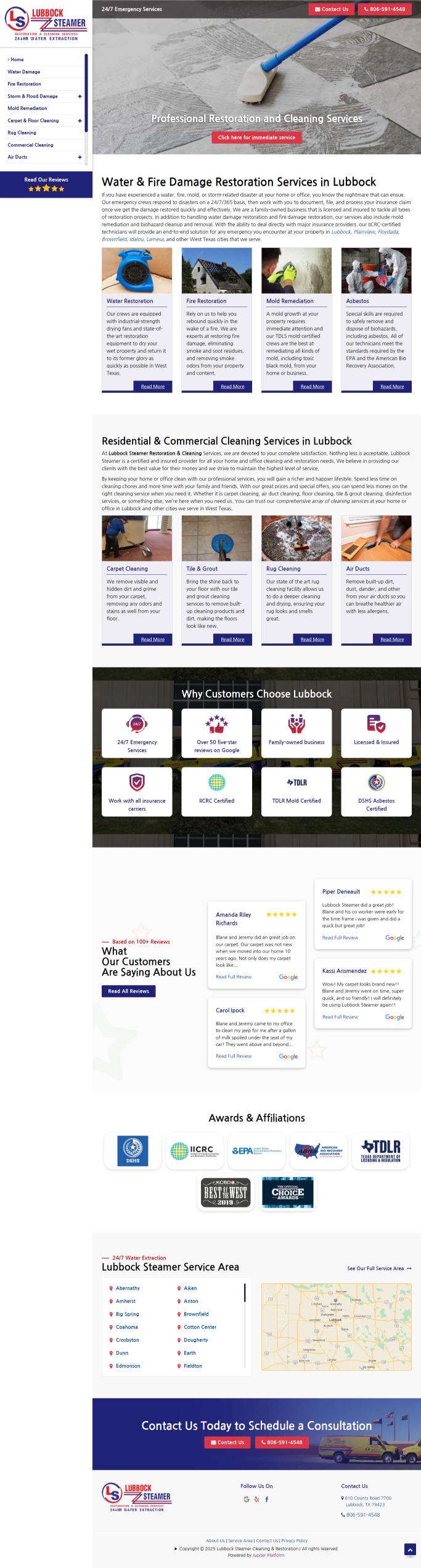 Lubbock Steamer Restoration & Cleaning