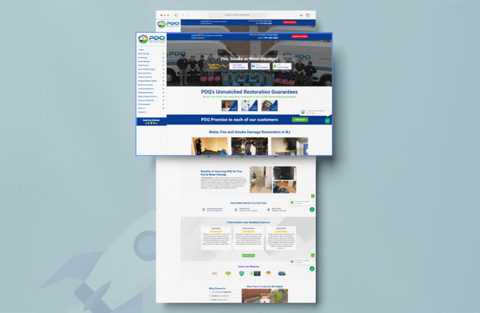 PDQ Fire & Water Damage Restoration site screenshot