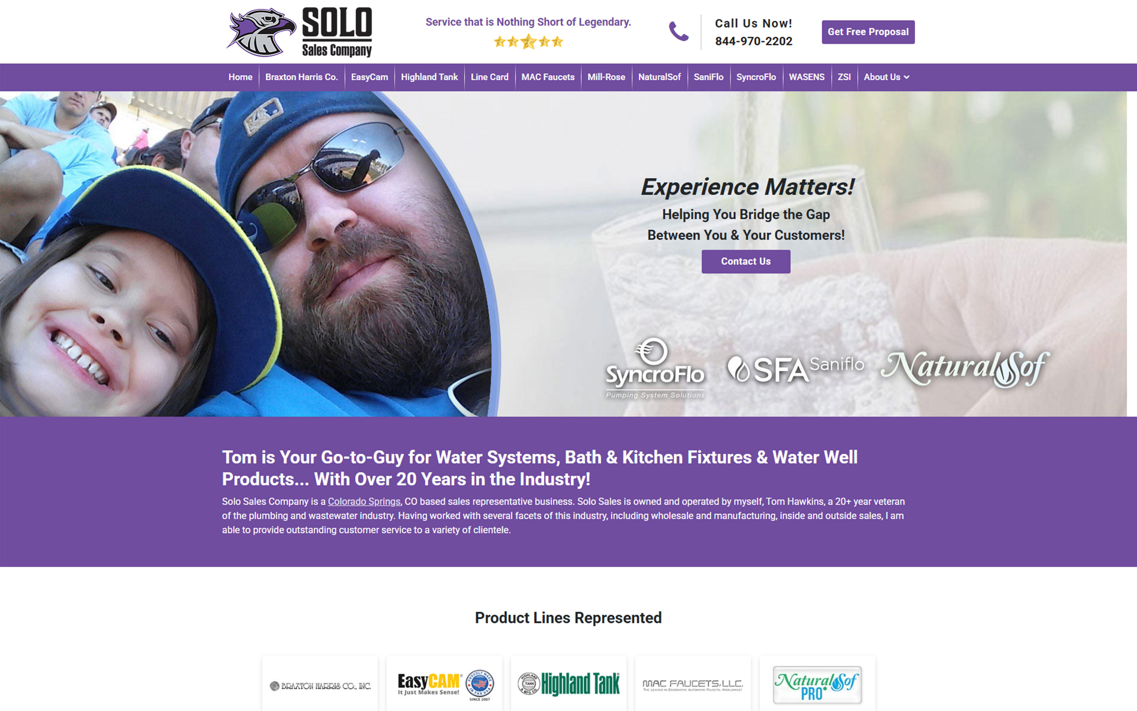 Solo Sales company website screenshot