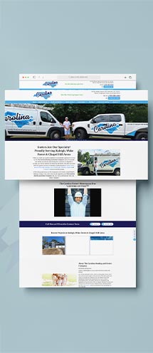 The Carolina Roofing & Gutter Company website preview